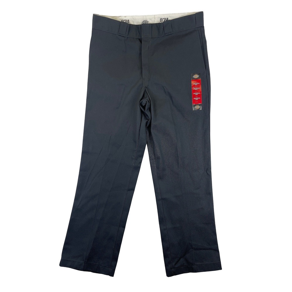 Dickies 874 Original Fit Work Pants Mens 36x30 Dark Black Skate Chino NWT